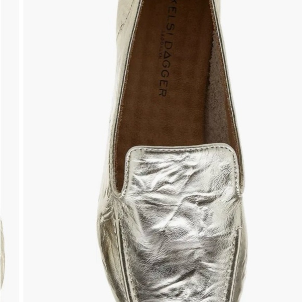 Kelsi Dagger Metallic Gold Loafers - Picture 3 of 9